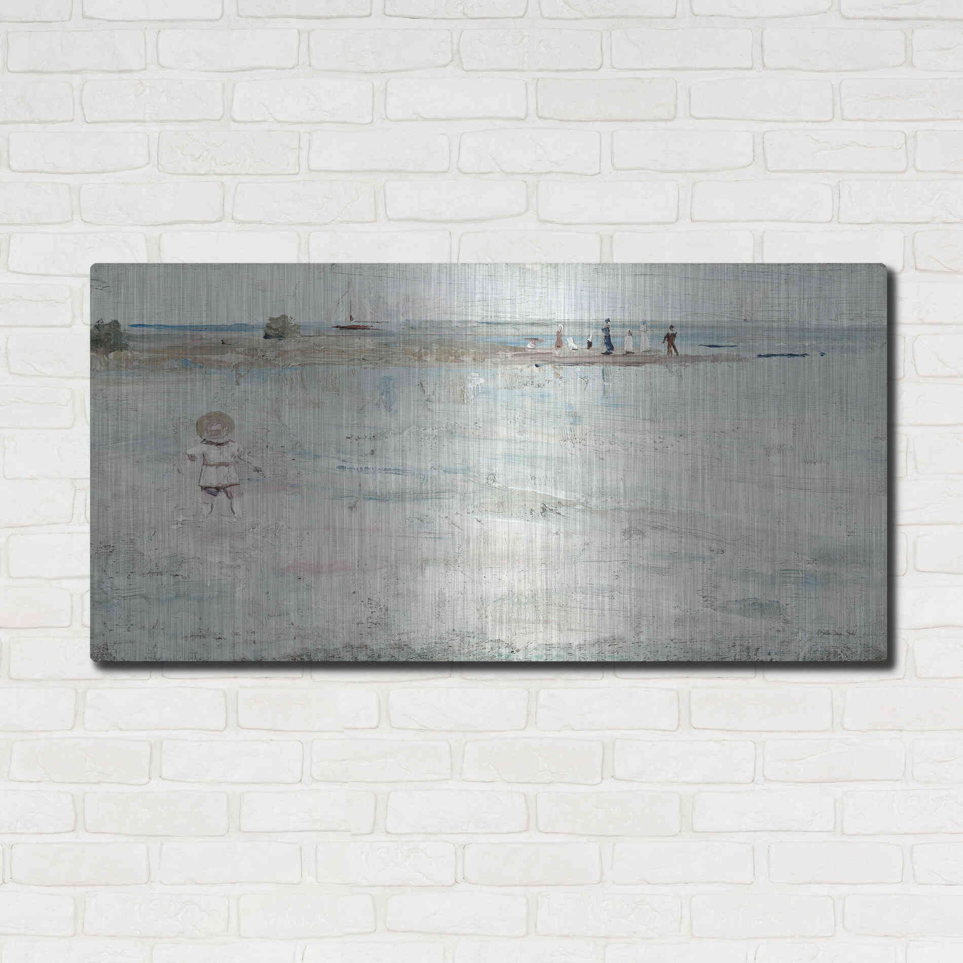 Luxe Metal Art 'Ricketts Point' by Stellar Design Studio, Metal Wall Art,48x24