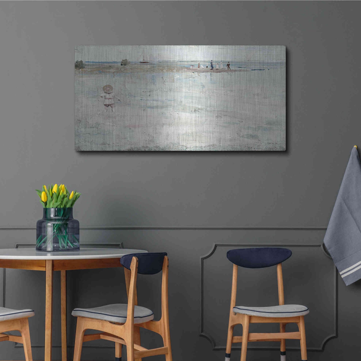 Luxe Metal Art 'Ricketts Point' by Stellar Design Studio, Metal Wall Art,48x24