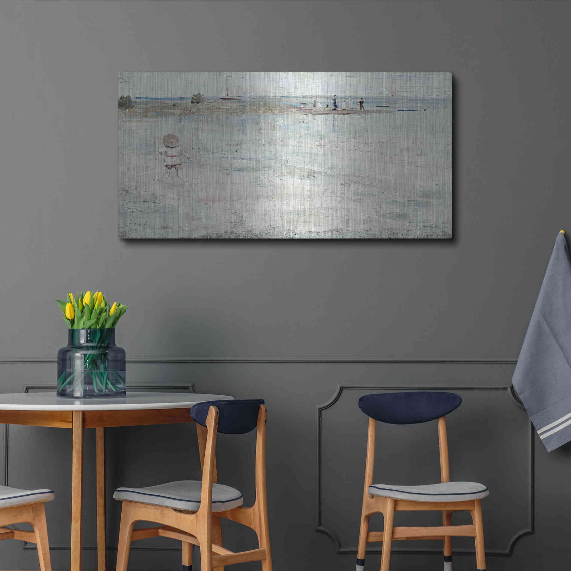 Luxe Metal Art 'Ricketts Point' by Stellar Design Studio, Metal Wall Art,48x24