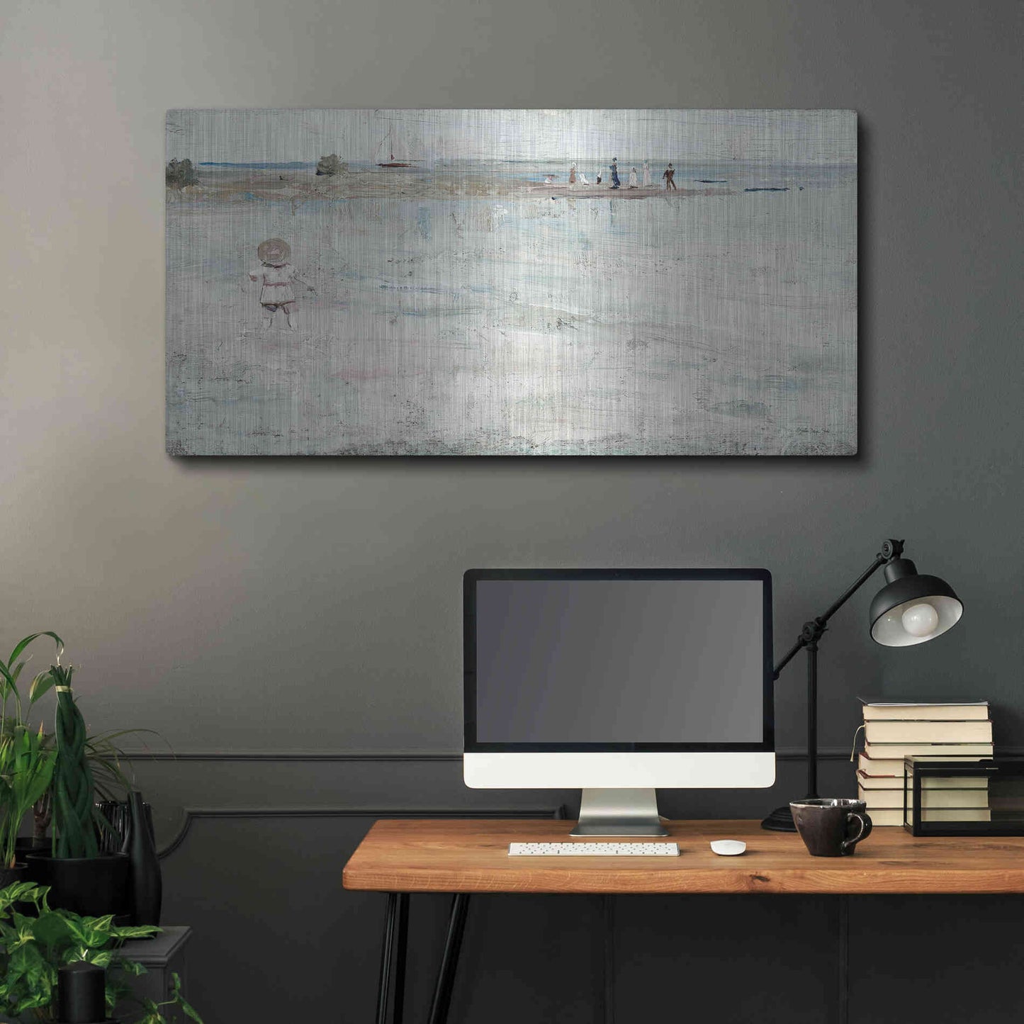 Luxe Metal Art 'Ricketts Point' by Stellar Design Studio, Metal Wall Art,48x24