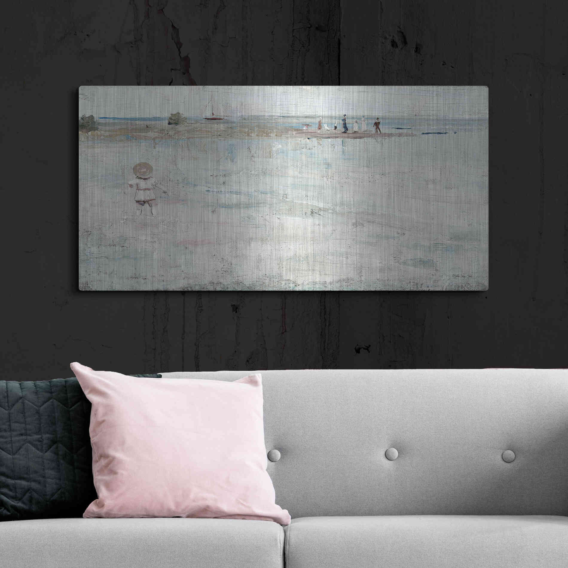 Luxe Metal Art 'Ricketts Point' by Stellar Design Studio, Metal Wall Art,48x24