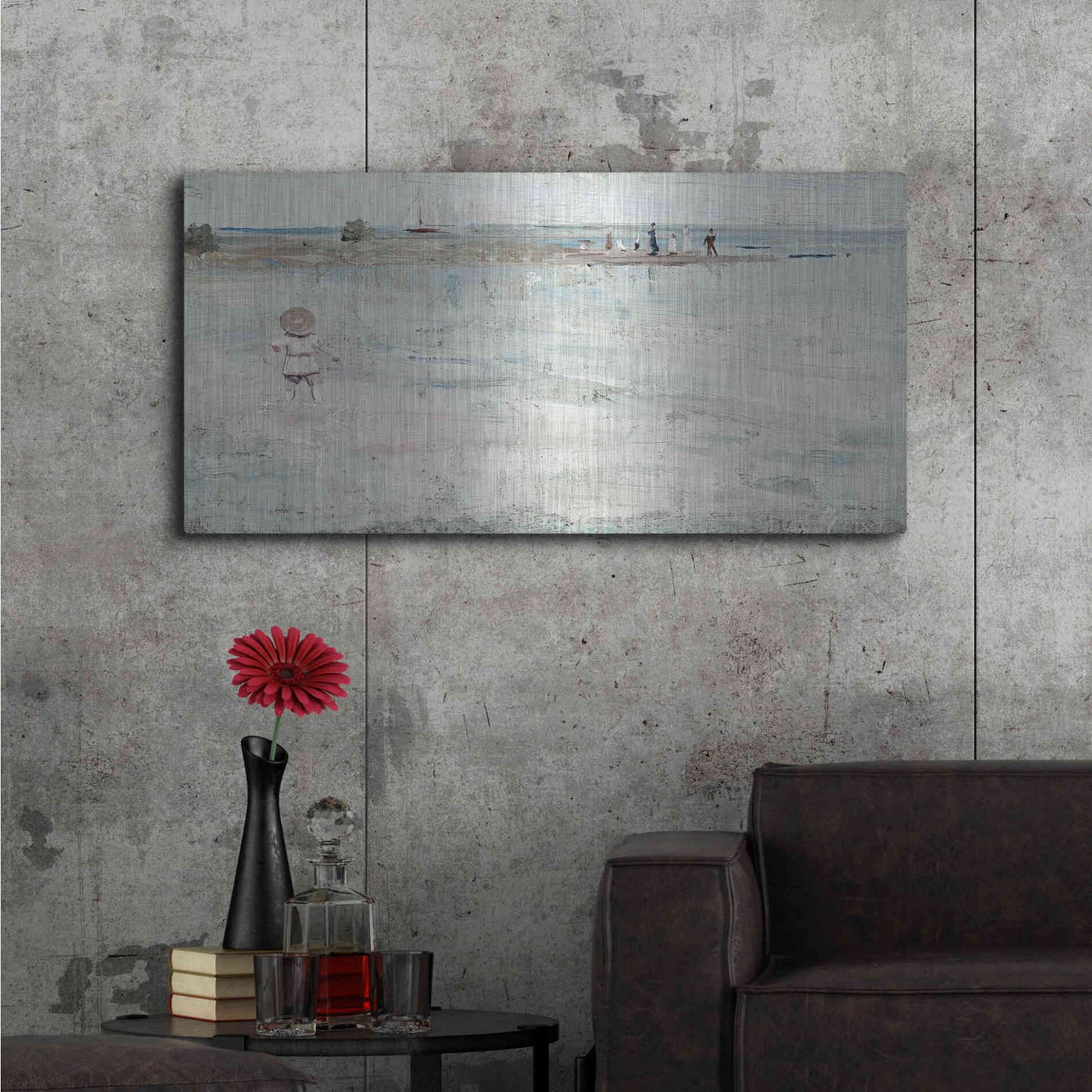 Luxe Metal Art 'Ricketts Point' by Stellar Design Studio, Metal Wall Art,48x24