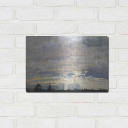 Luxe Metal Art 'Cloud Study with Sunbeams' by Stellar Design Studio, Metal Wall Art,16x12