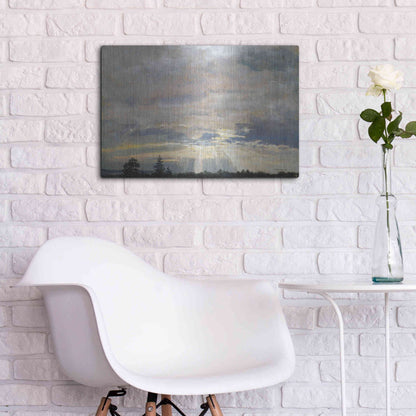 Luxe Metal Art 'Cloud Study with Sunbeams' by Stellar Design Studio, Metal Wall Art,24x16