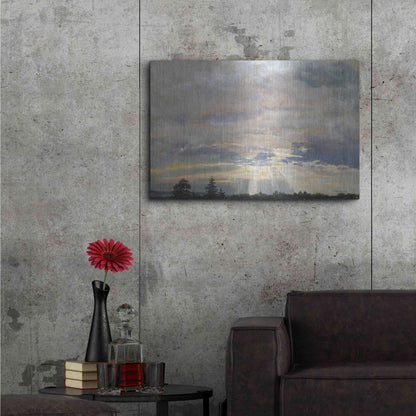 Luxe Metal Art 'Cloud Study with Sunbeams' by Stellar Design Studio, Metal Wall Art,36x24