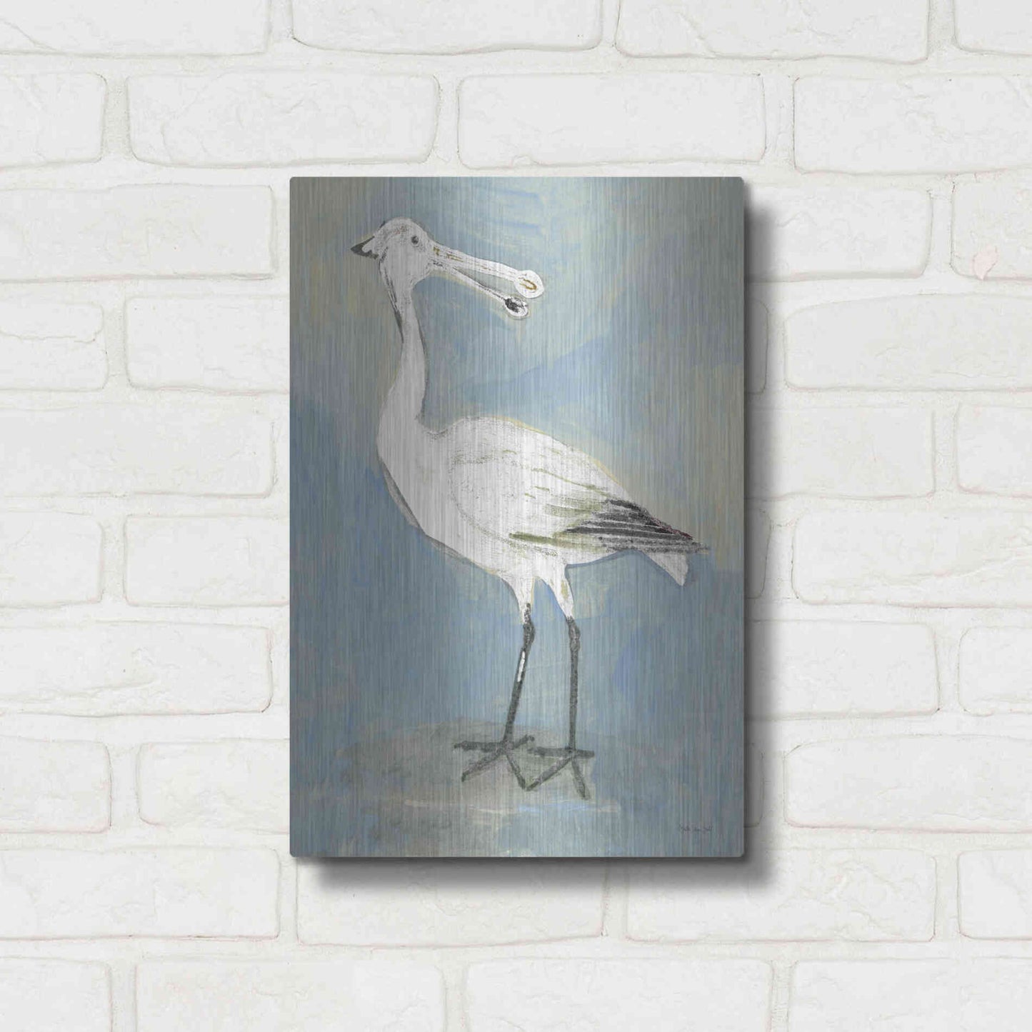 Luxe Metal Art 'Sea Bird 1' by Stellar Design Studio, Metal Wall Art,12x16