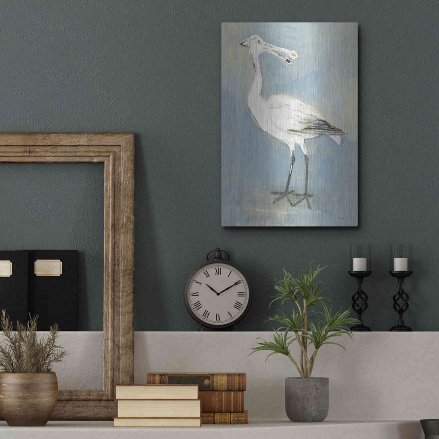 Luxe Metal Art 'Sea Bird 1' by Stellar Design Studio, Metal Wall Art,12x16