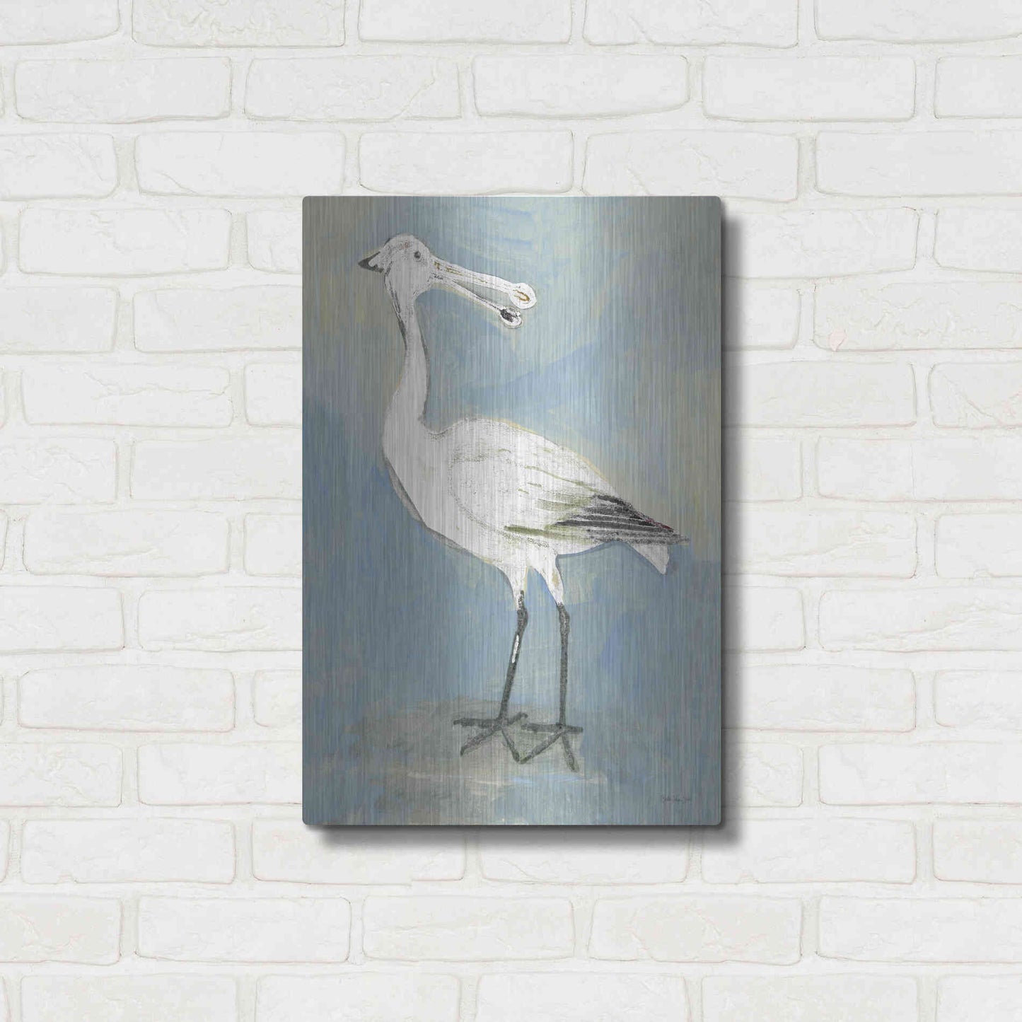 Luxe Metal Art 'Sea Bird 1' by Stellar Design Studio, Metal Wall Art,16x24