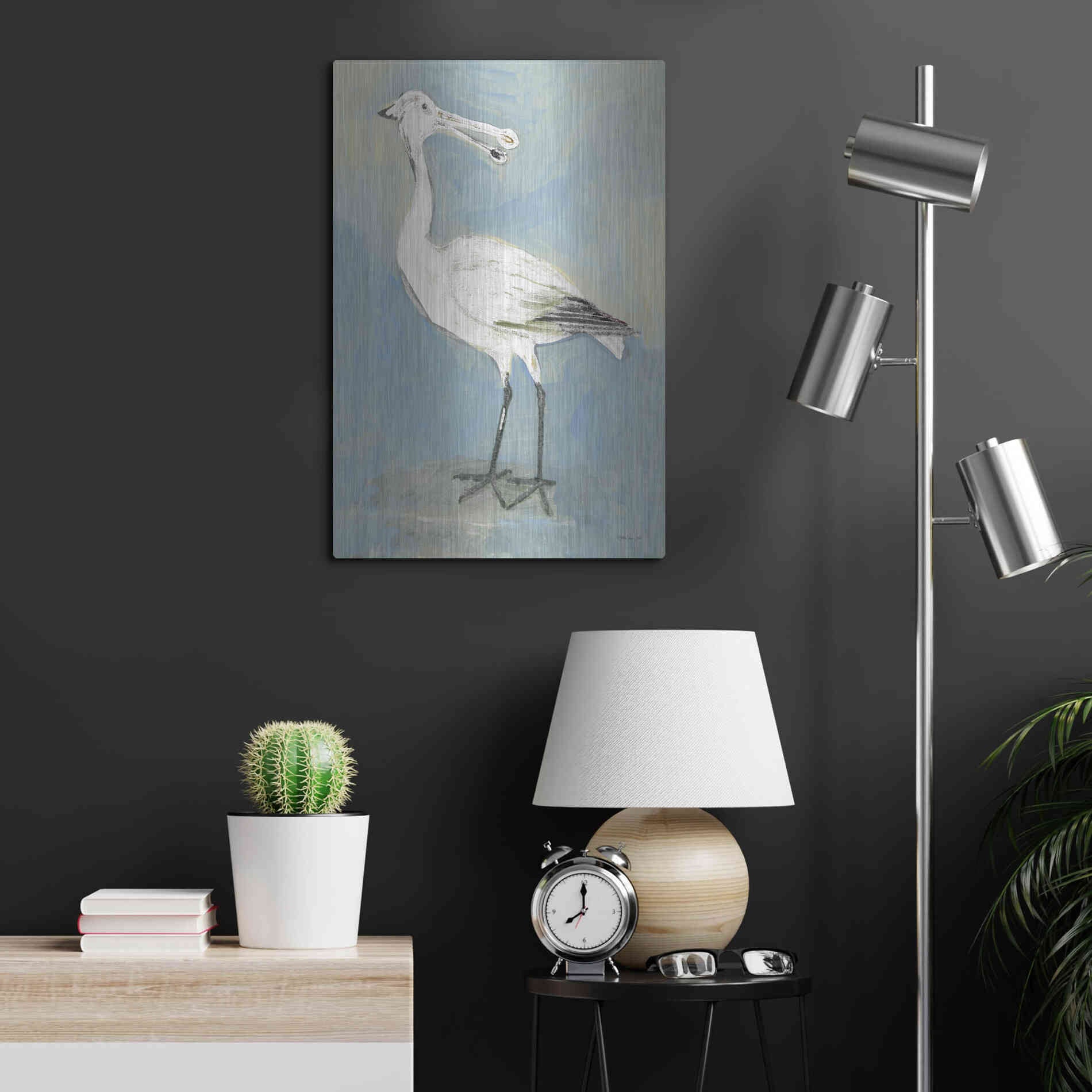 Luxe Metal Art 'Sea Bird 1' by Stellar Design Studio, Metal Wall Art,16x24