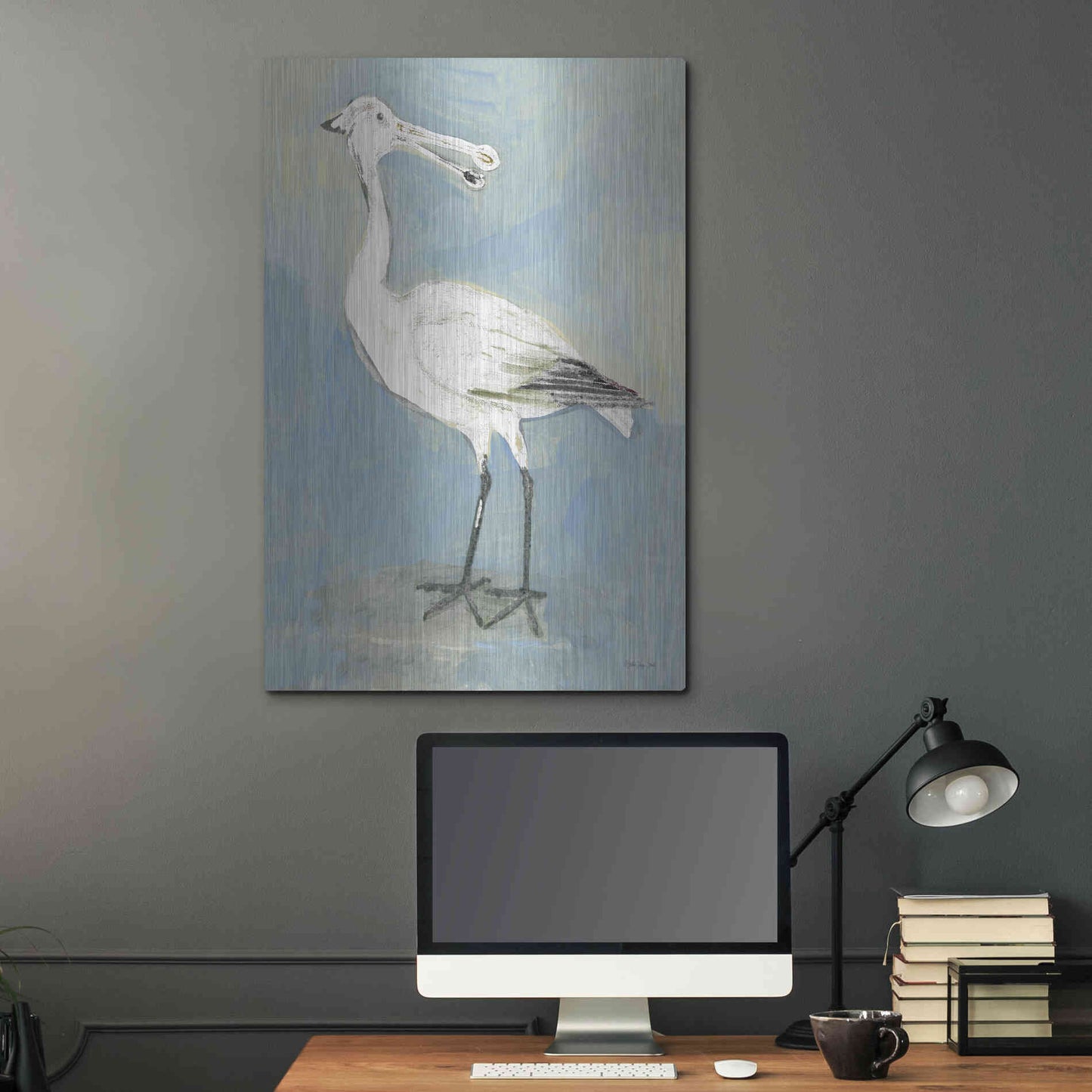 Luxe Metal Art 'Sea Bird 1' by Stellar Design Studio, Metal Wall Art,24x36