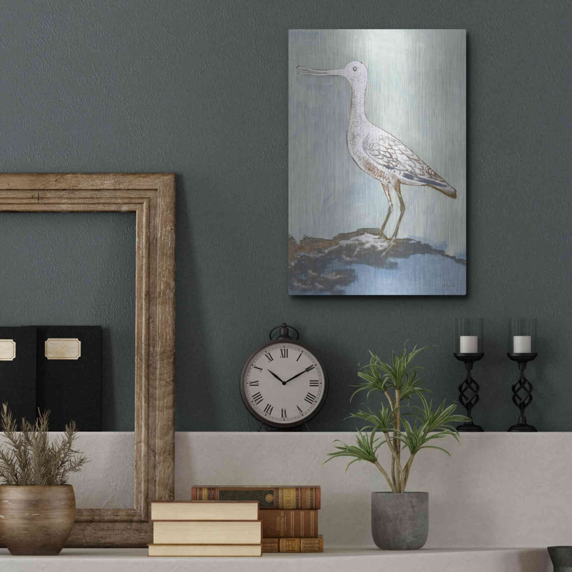 Luxe Metal Art 'Sea Bird 2' by Stellar Design Studio, Metal Wall Art,12x16