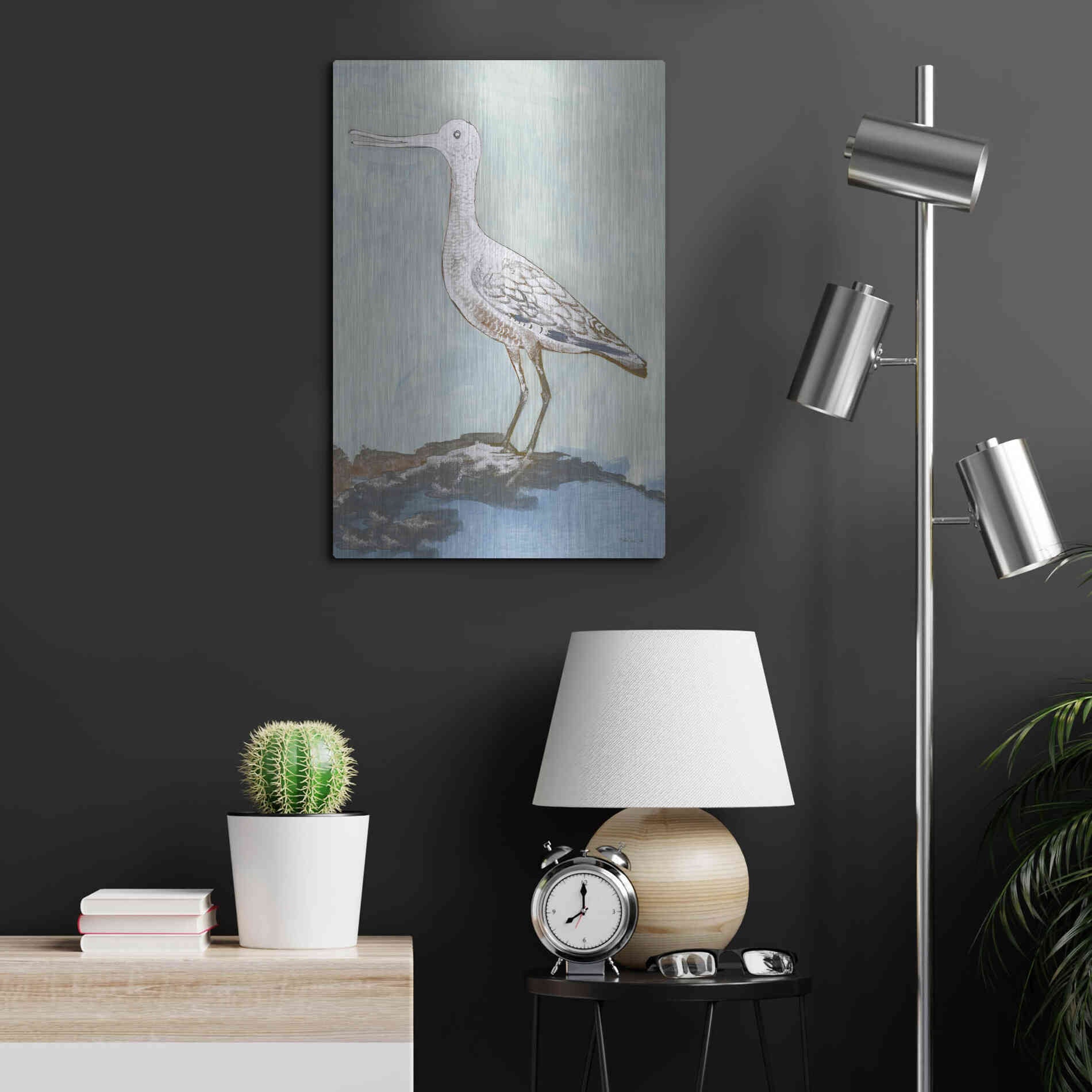 Luxe Metal Art 'Sea Bird 2' by Stellar Design Studio, Metal Wall Art,16x24