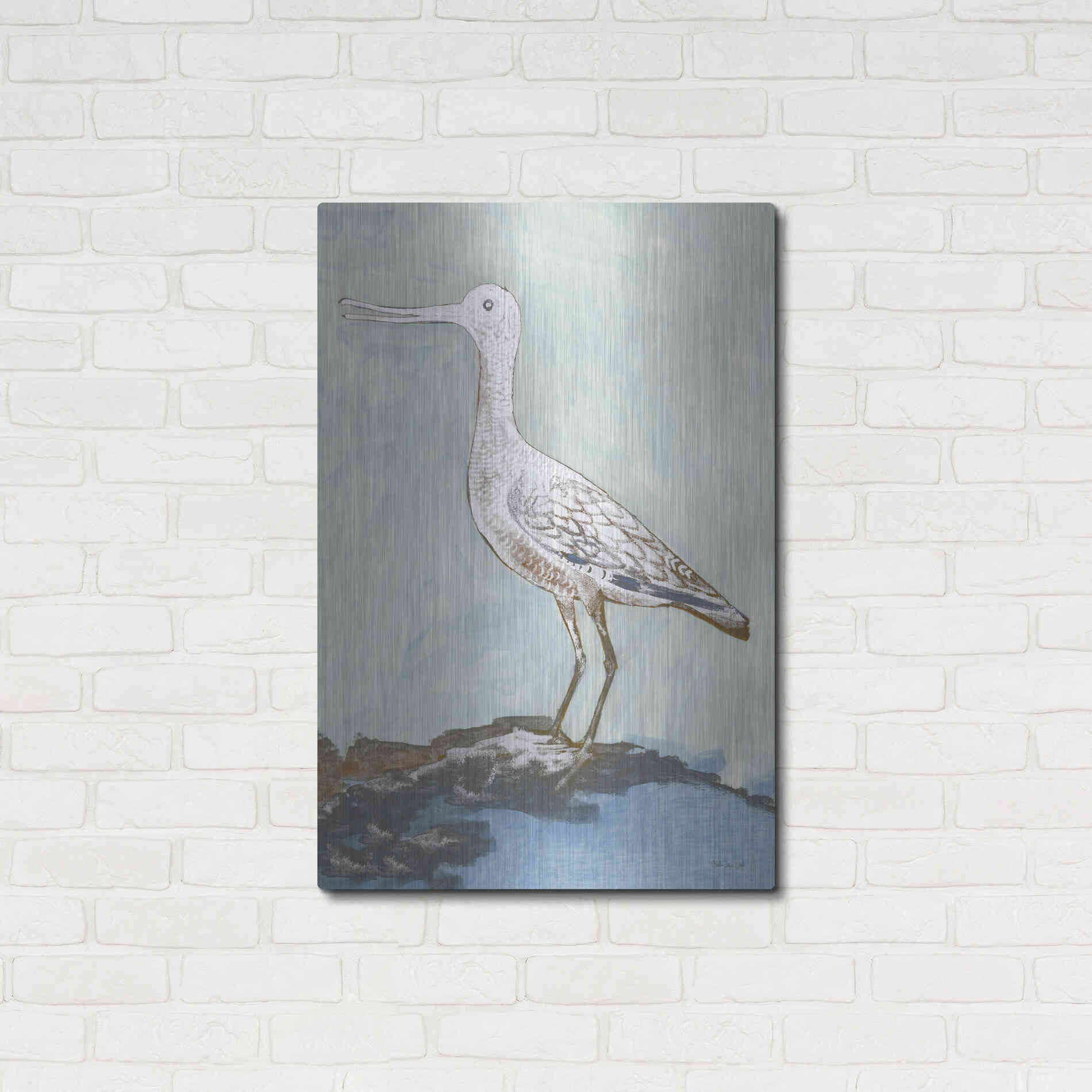 Luxe Metal Art 'Sea Bird 2' by Stellar Design Studio, Metal Wall Art,24x36