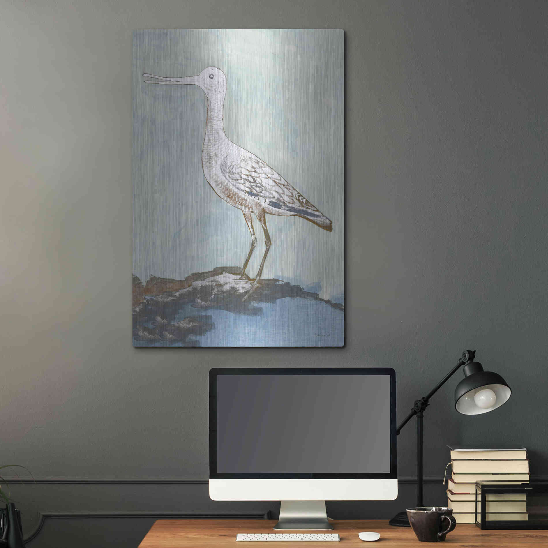 Luxe Metal Art 'Sea Bird 2' by Stellar Design Studio, Metal Wall Art,24x36