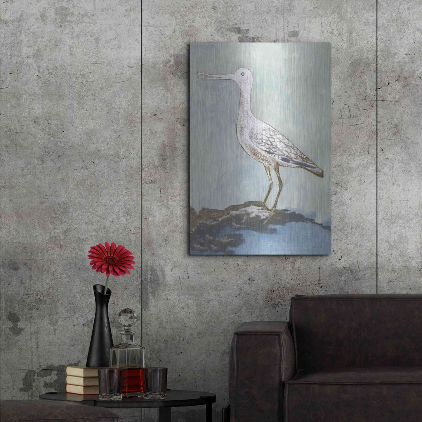 Luxe Metal Art 'Sea Bird 2' by Stellar Design Studio, Metal Wall Art,24x36