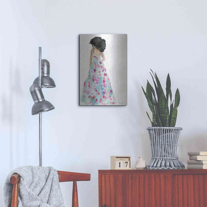 Luxe Metal Art 'Floral Gown 2' by Stellar Design Studio, Metal Wall Art,16x24
