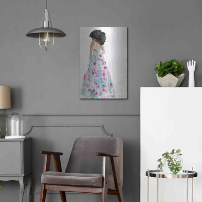 Luxe Metal Art 'Floral Gown 2' by Stellar Design Studio, Metal Wall Art,16x24