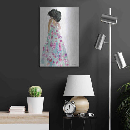 Luxe Metal Art 'Floral Gown 2' by Stellar Design Studio, Metal Wall Art,16x24