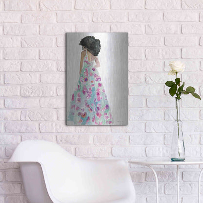 Luxe Metal Art 'Floral Gown 2' by Stellar Design Studio, Metal Wall Art,16x24