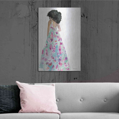 Luxe Metal Art 'Floral Gown 2' by Stellar Design Studio, Metal Wall Art,24x36