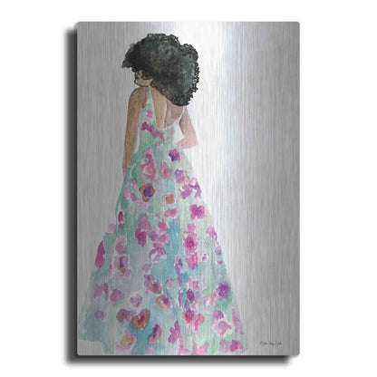 Luxe Metal Art 'Floral Gown 2' by Stellar Design Studio, Metal Wall Art