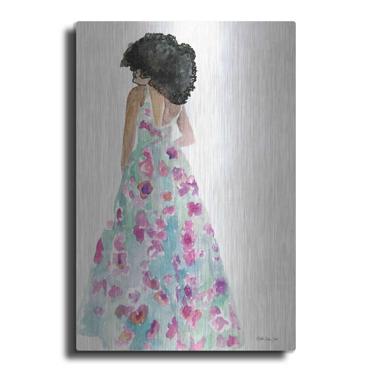 Luxe Metal Art 'Floral Gown 2' by Stellar Design Studio, Metal Wall Art