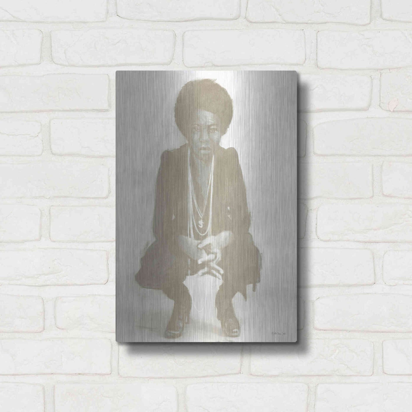 Luxe Metal Art 'Nina' by Stellar Design Studio, Metal Wall Art,12x16
