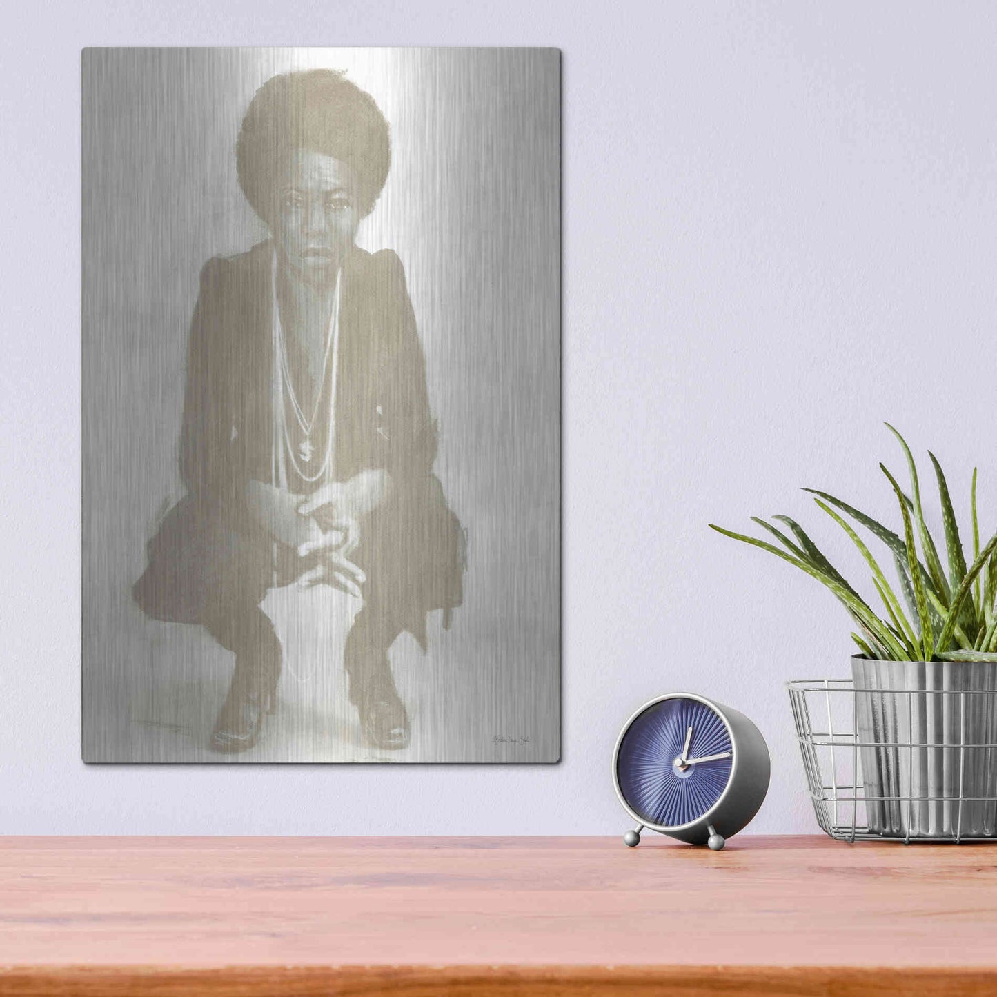 Luxe Metal Art 'Nina' by Stellar Design Studio, Metal Wall Art,12x16