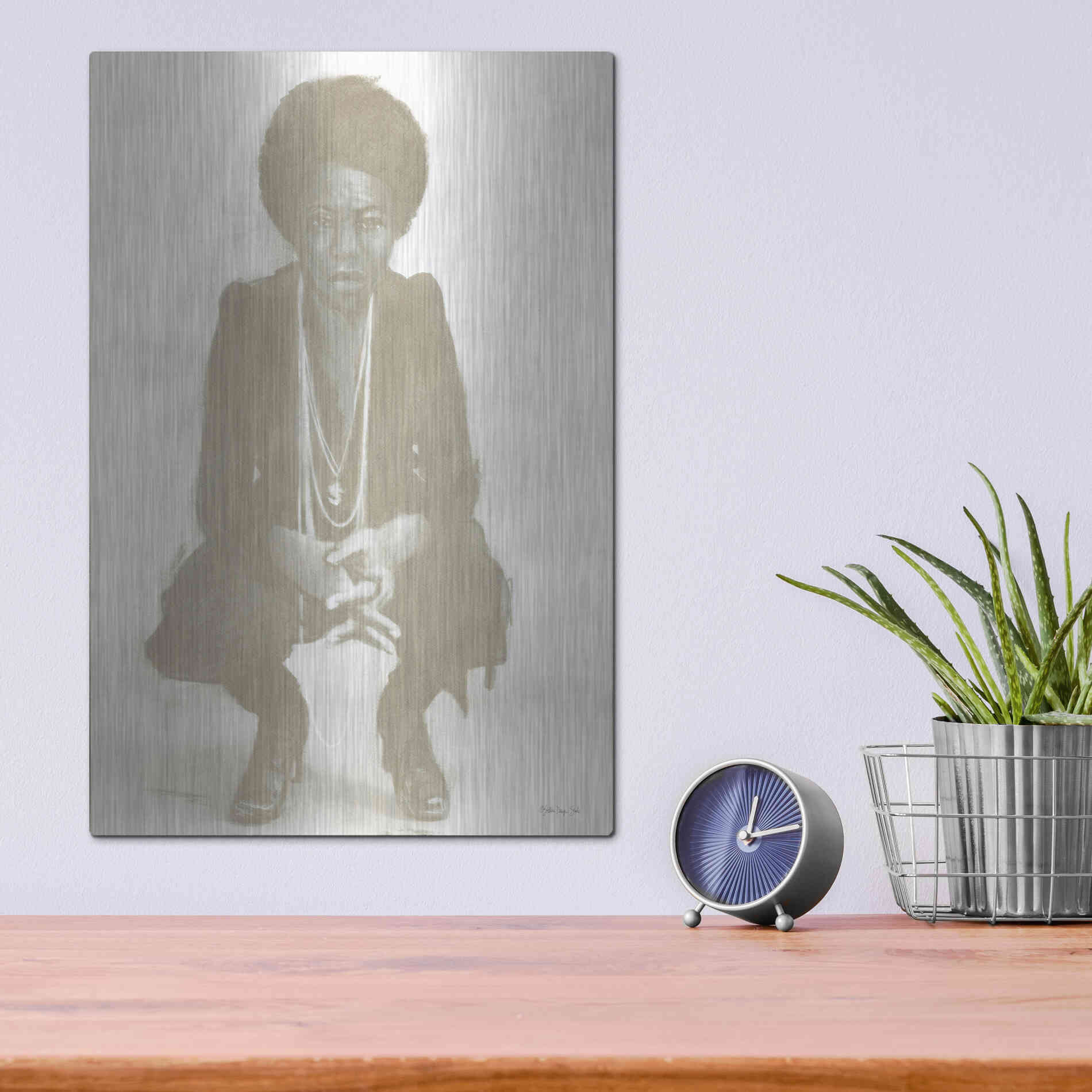 Luxe Metal Art 'Nina' by Stellar Design Studio, Metal Wall Art,12x16
