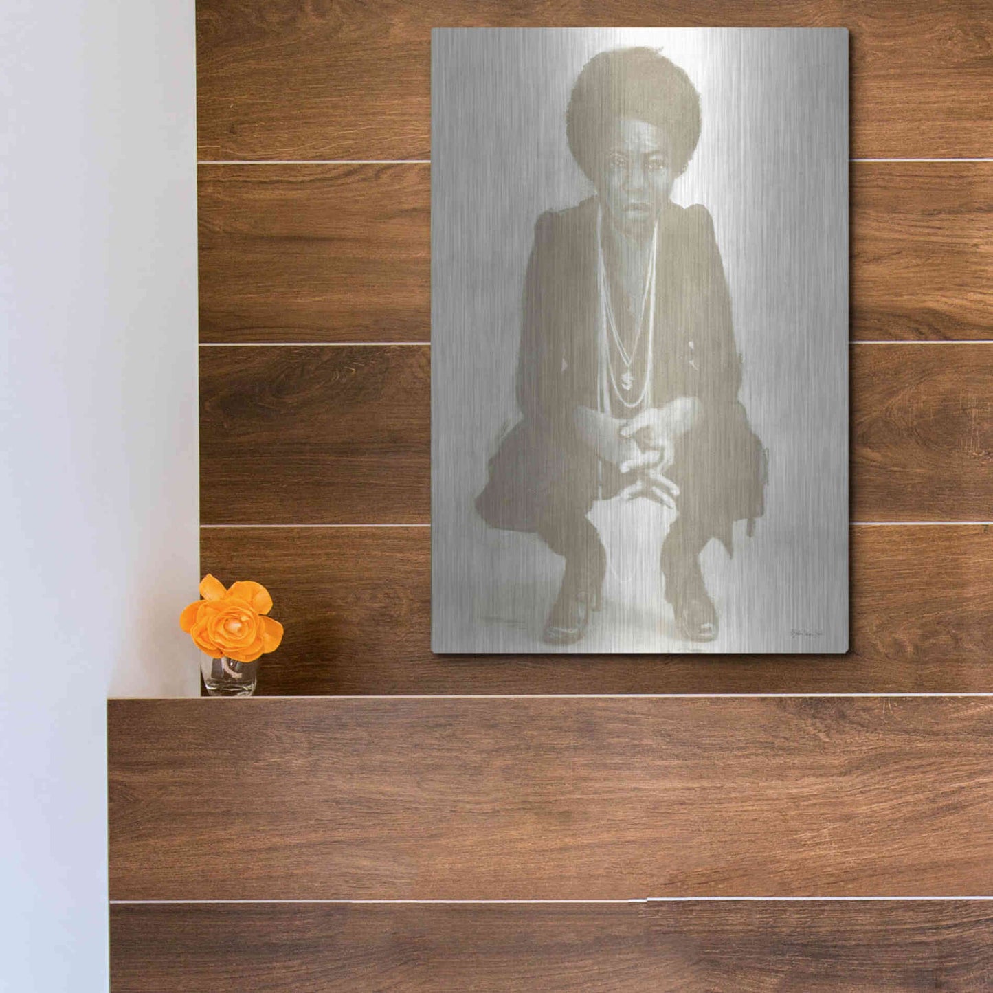Luxe Metal Art 'Nina' by Stellar Design Studio, Metal Wall Art,12x16