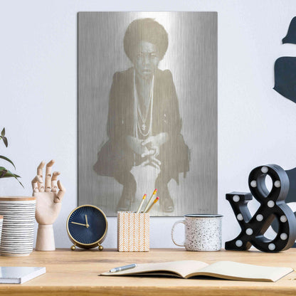 Luxe Metal Art 'Nina' by Stellar Design Studio, Metal Wall Art,12x16