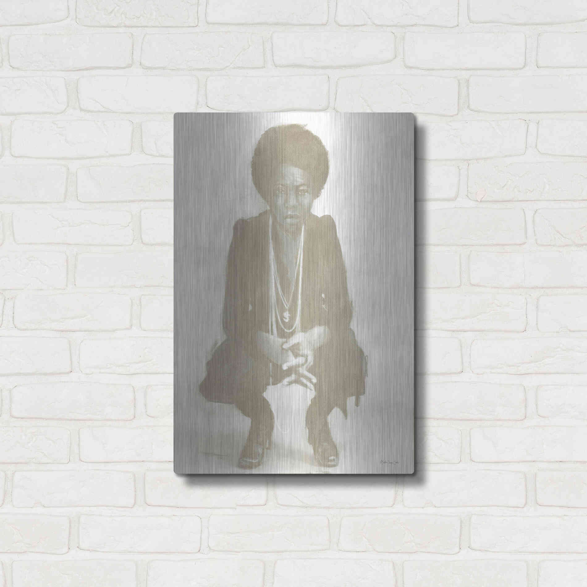 Luxe Metal Art 'Nina' by Stellar Design Studio, Metal Wall Art,16x24