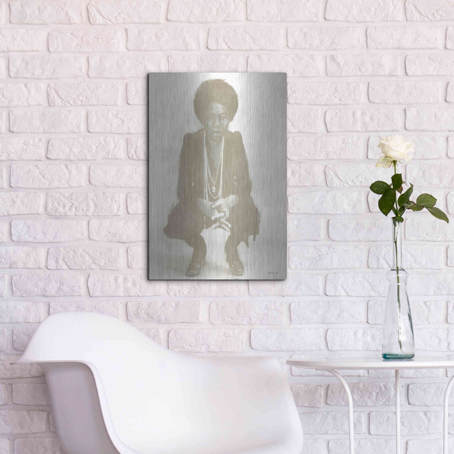Luxe Metal Art 'Nina' by Stellar Design Studio, Metal Wall Art,16x24