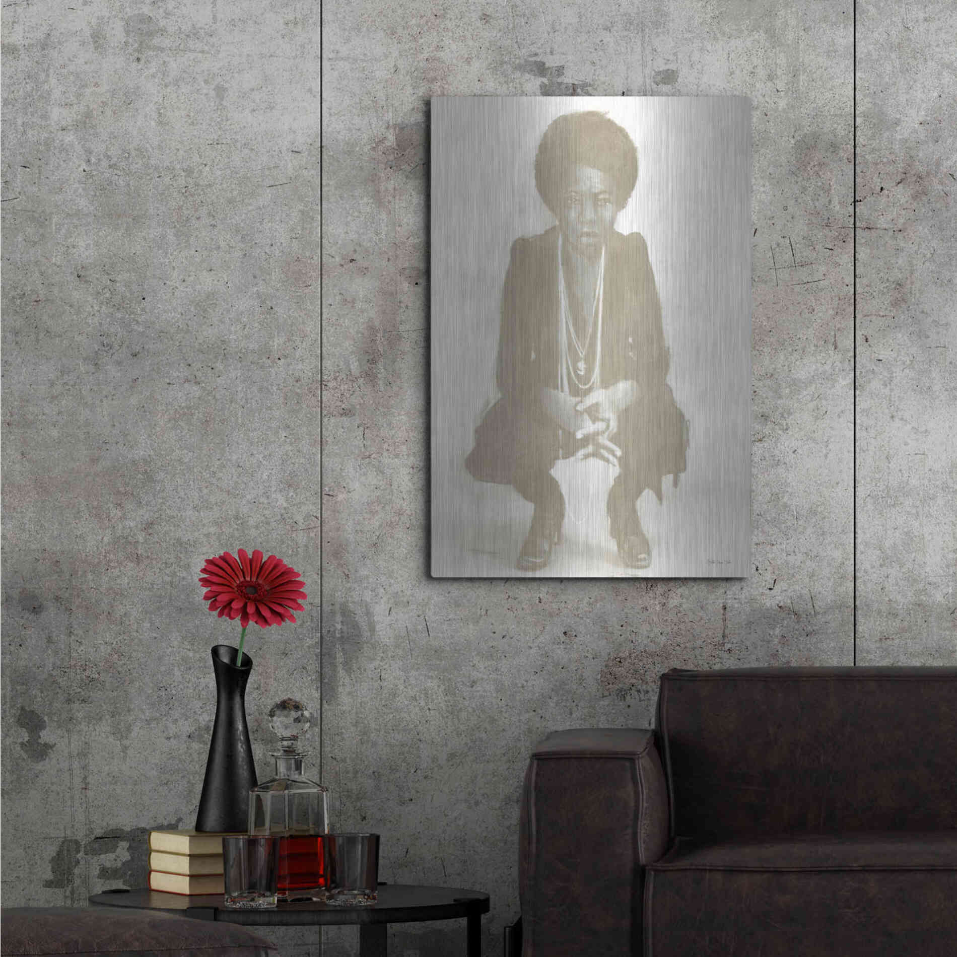 Luxe Metal Art 'Nina' by Stellar Design Studio, Metal Wall Art,24x36