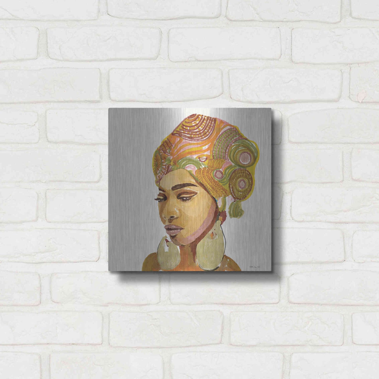 Luxe Metal Art 'Inner Strength' by Stellar Design Studio, Metal Wall Art,12x12