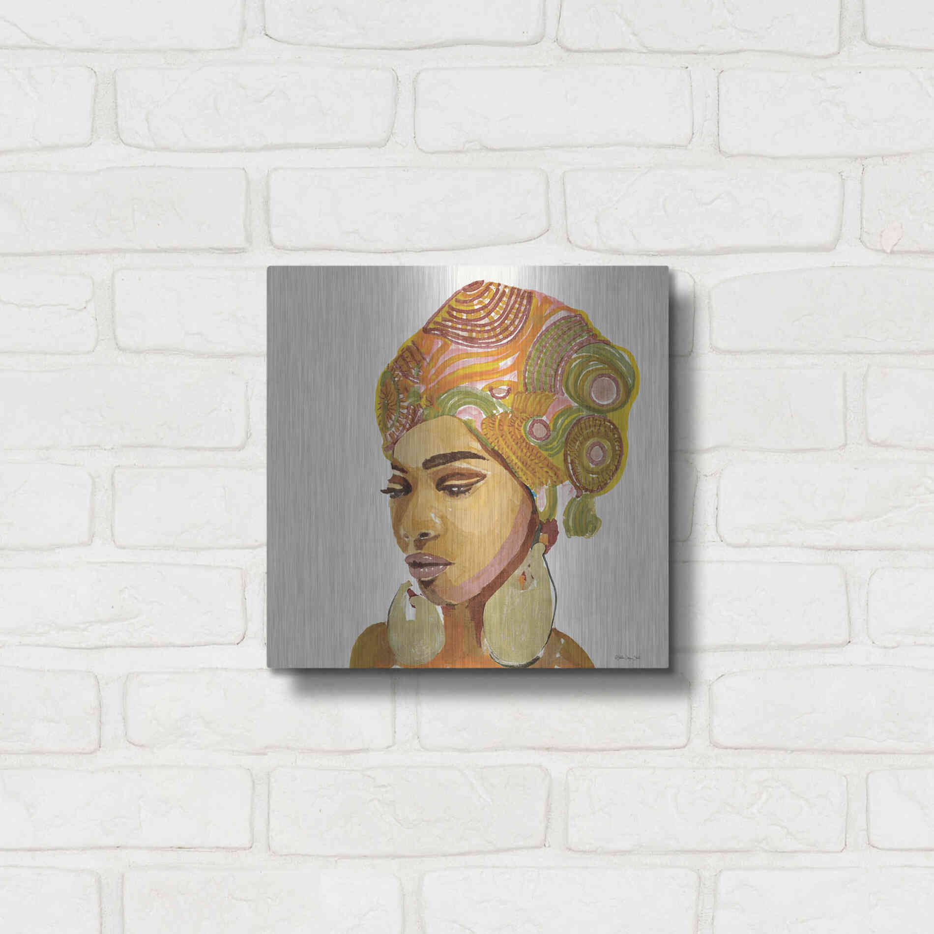 Luxe Metal Art 'Inner Strength' by Stellar Design Studio, Metal Wall Art,12x12