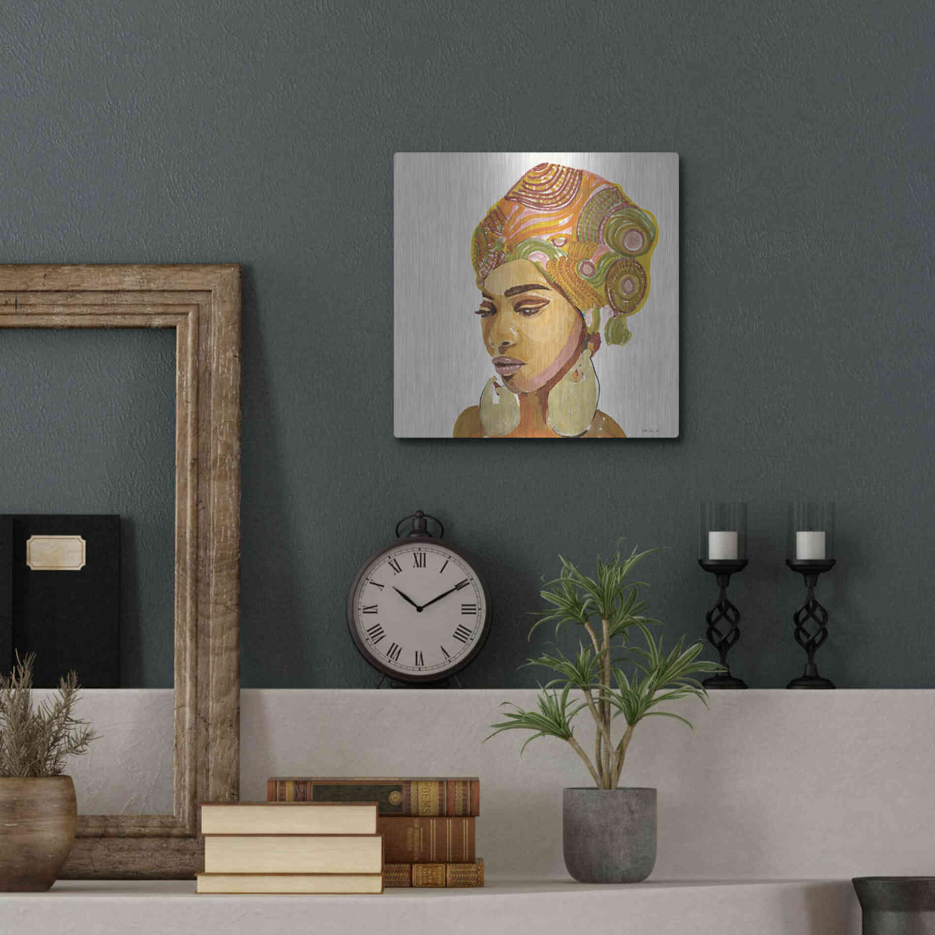 Luxe Metal Art 'Inner Strength' by Stellar Design Studio, Metal Wall Art,12x12