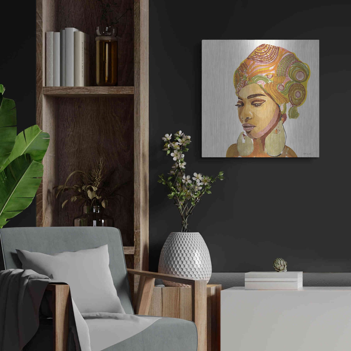 Luxe Metal Art 'Inner Strength' by Stellar Design Studio, Metal Wall Art,24x24