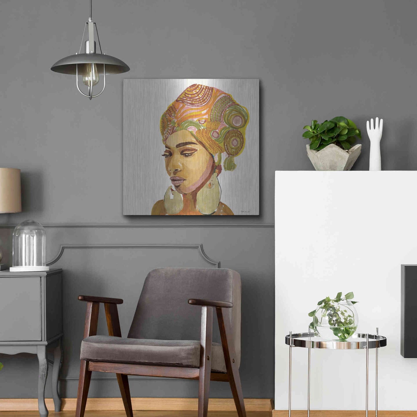 Luxe Metal Art 'Inner Strength' by Stellar Design Studio, Metal Wall Art,24x24