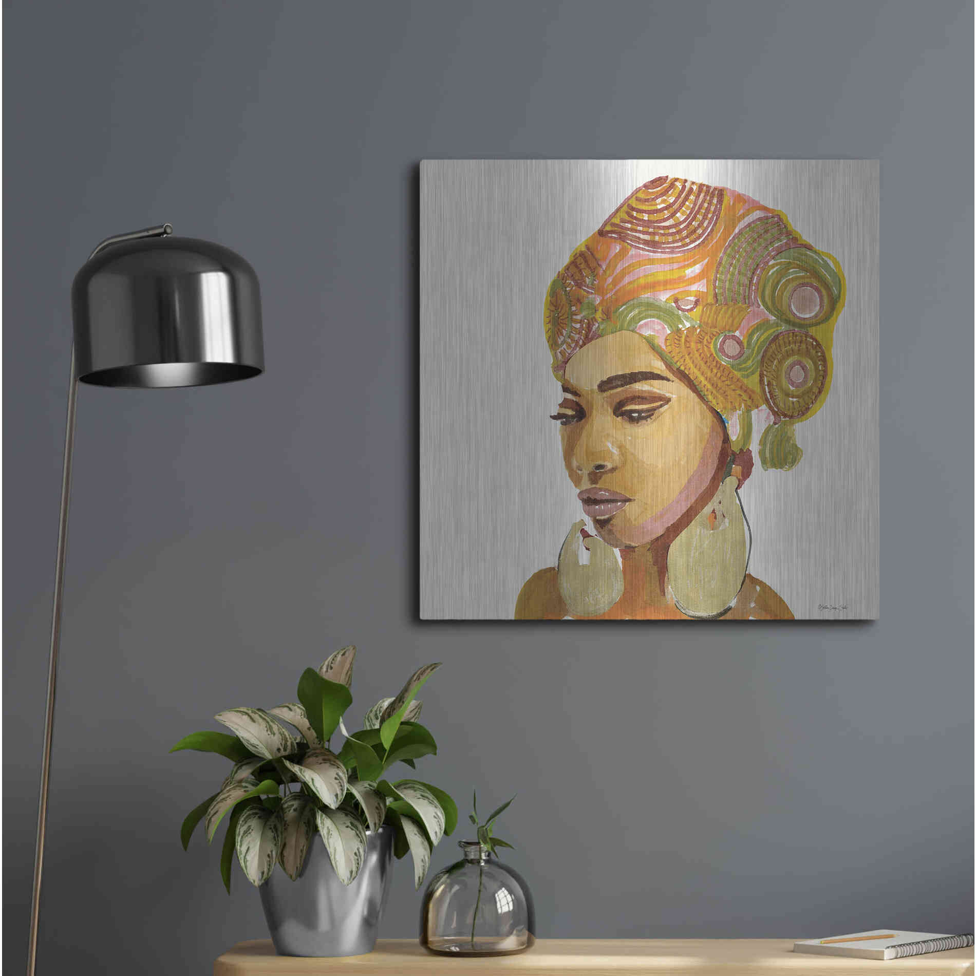 Luxe Metal Art 'Inner Strength' by Stellar Design Studio, Metal Wall Art,24x24