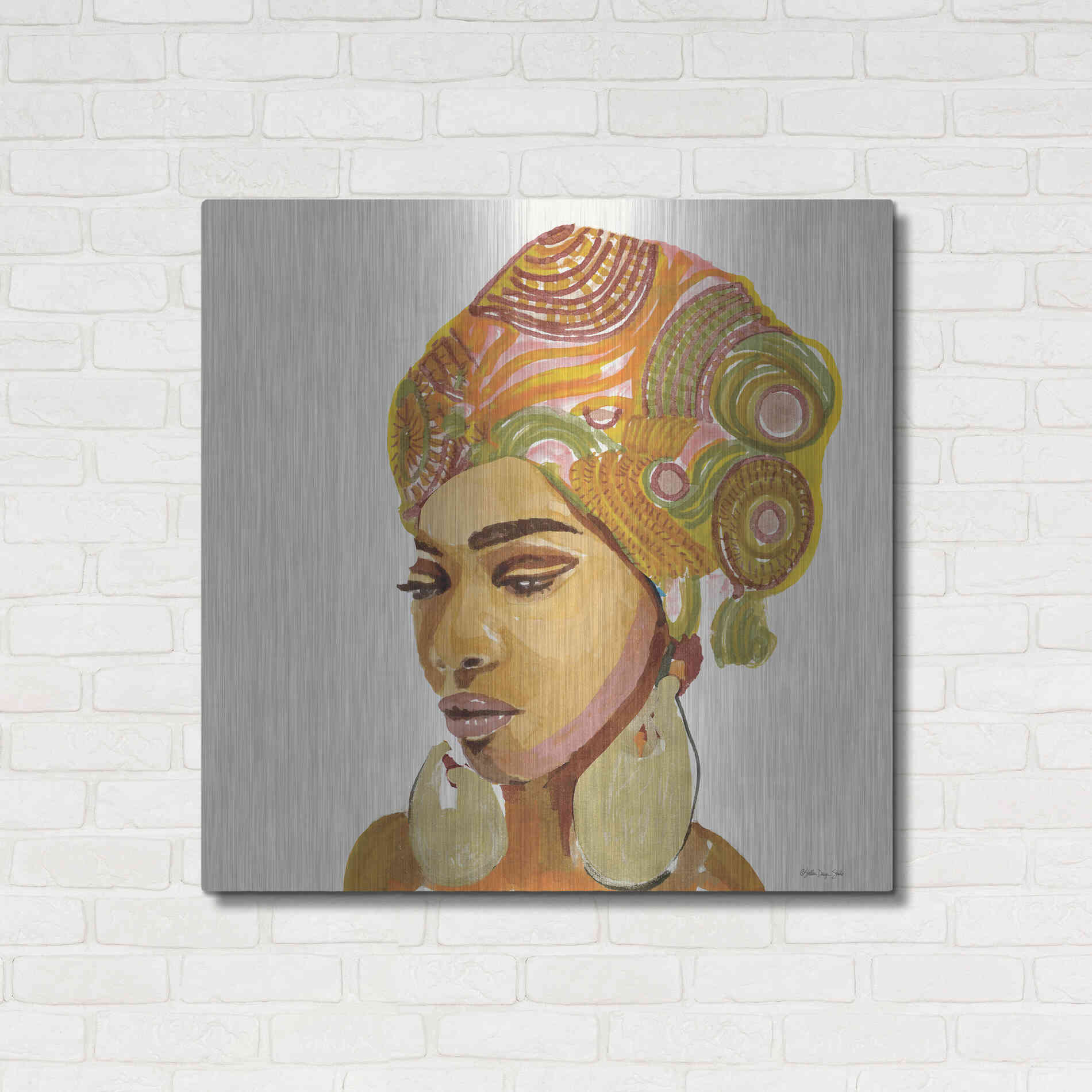 Luxe Metal Art 'Inner Strength' by Stellar Design Studio, Metal Wall Art,36x36