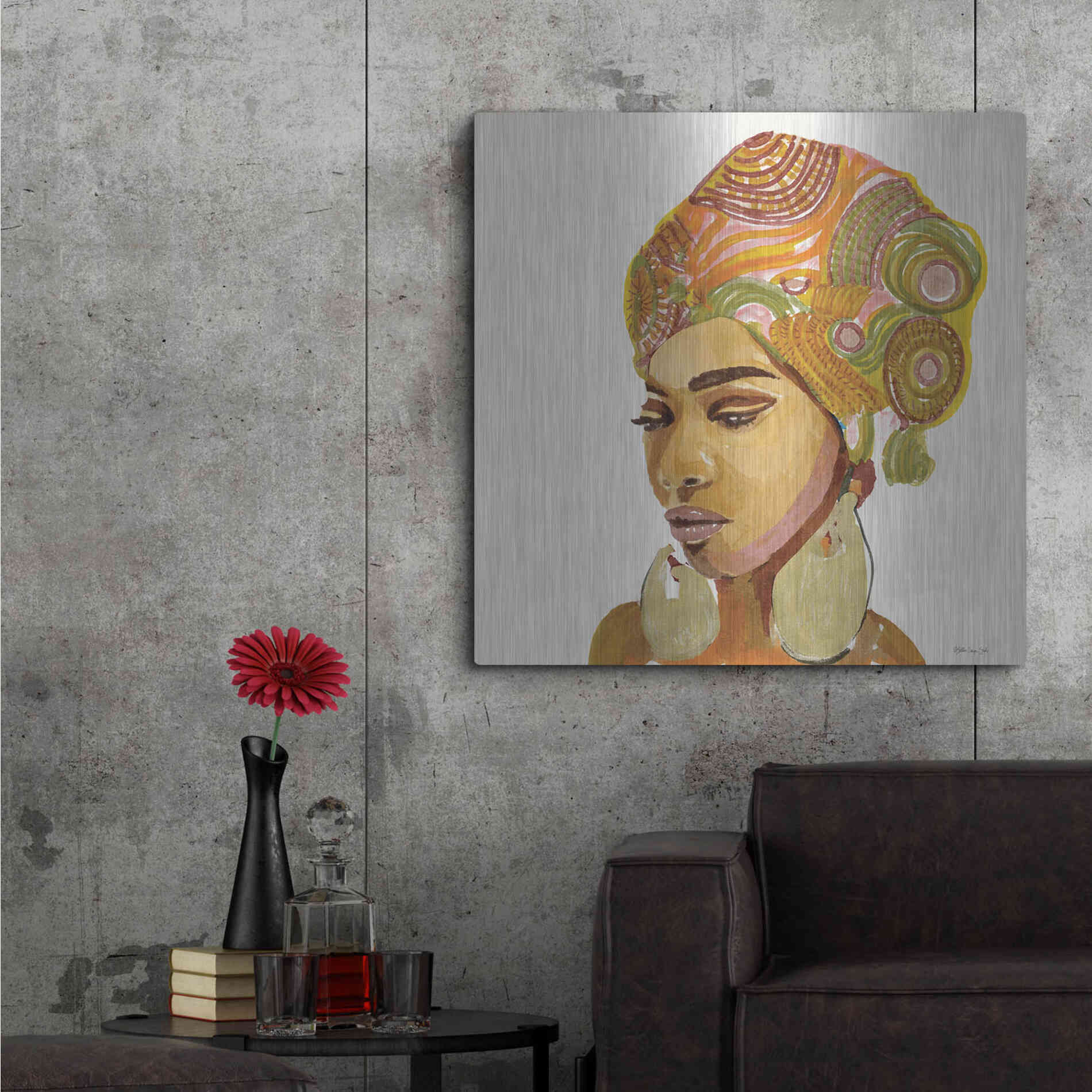 Luxe Metal Art 'Inner Strength' by Stellar Design Studio, Metal Wall Art,36x36