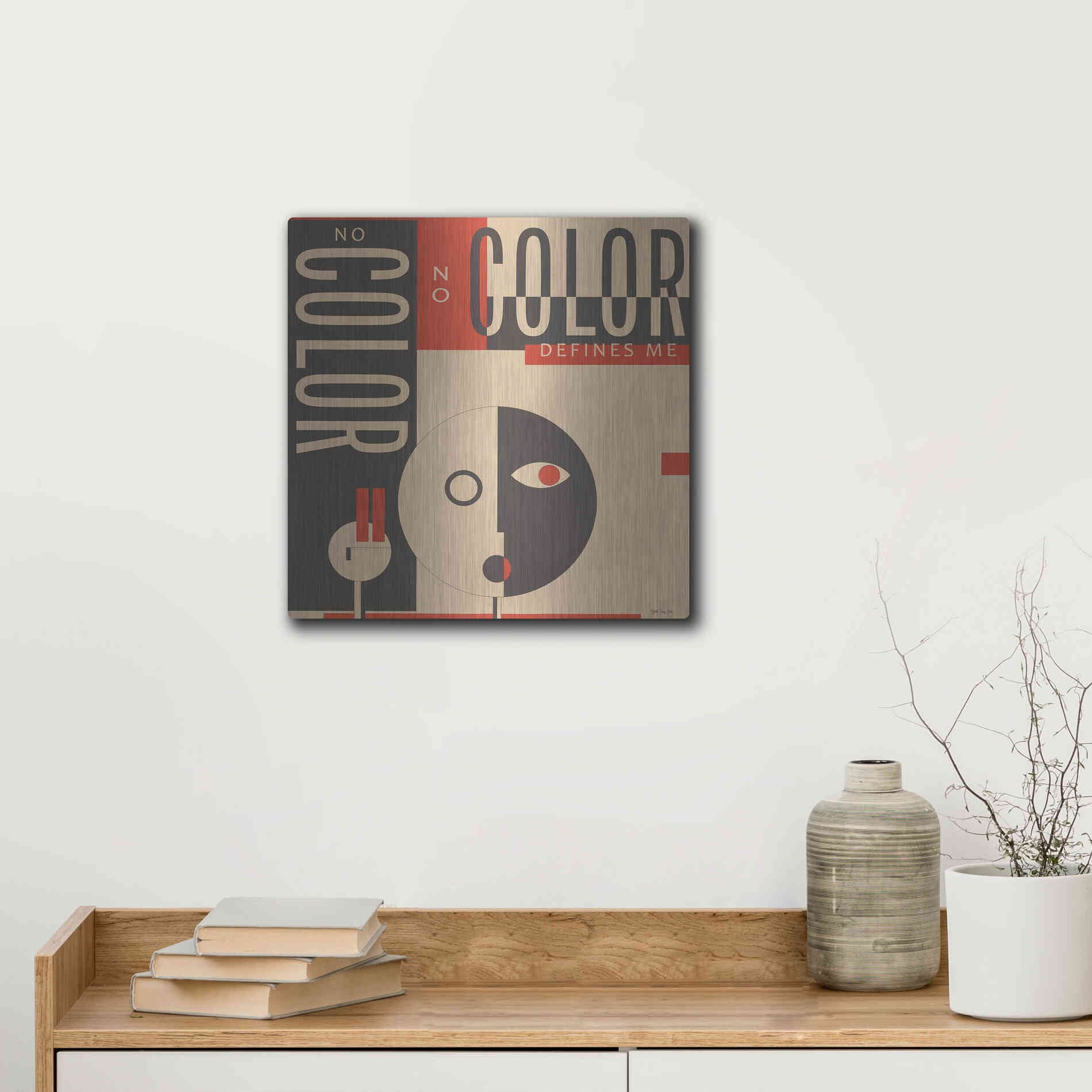 Luxe Metal Art 'Color Defines Me' by Stellar Design Studio, Metal Wall Art,12x12