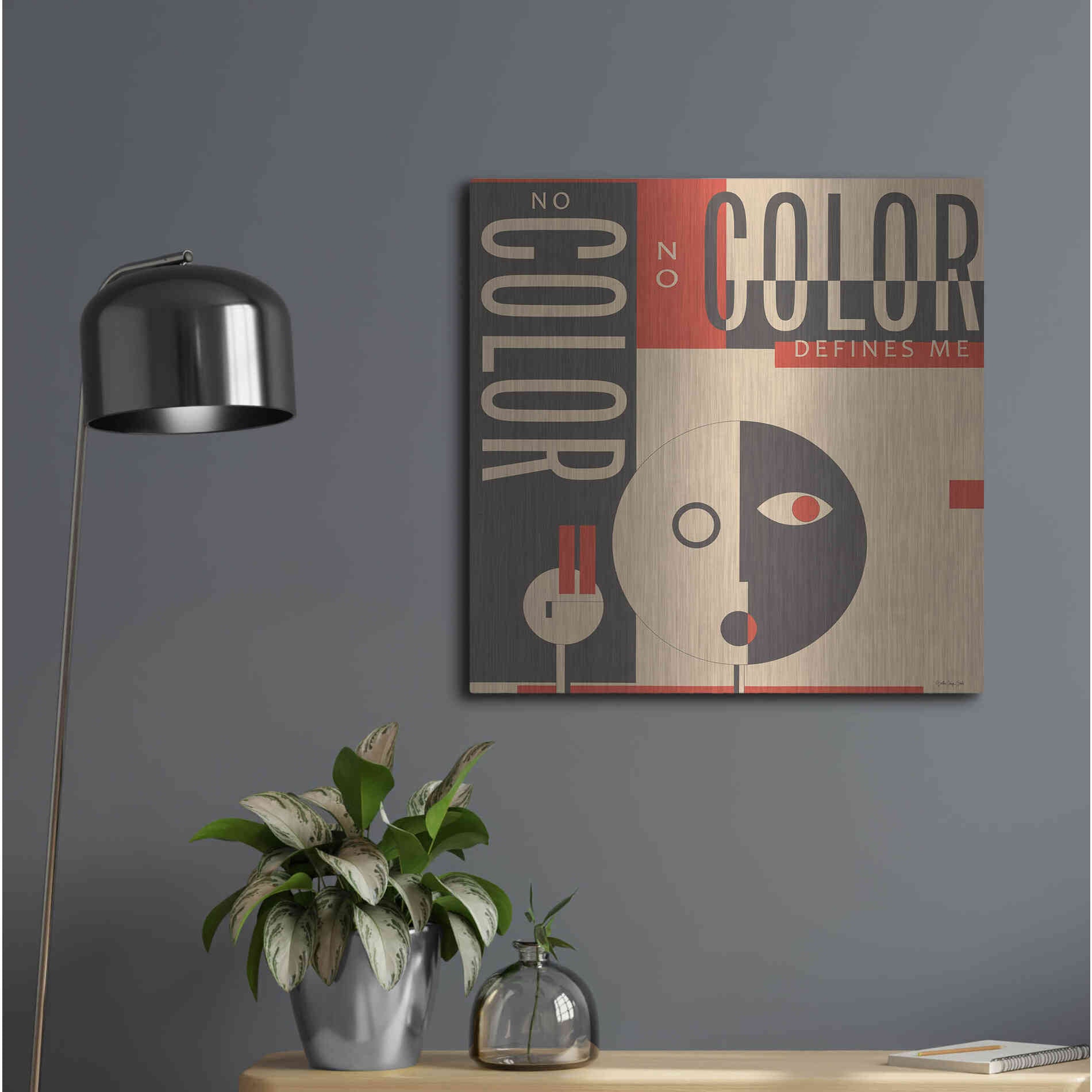 Luxe Metal Art 'Color Defines Me' by Stellar Design Studio, Metal Wall Art,24x24