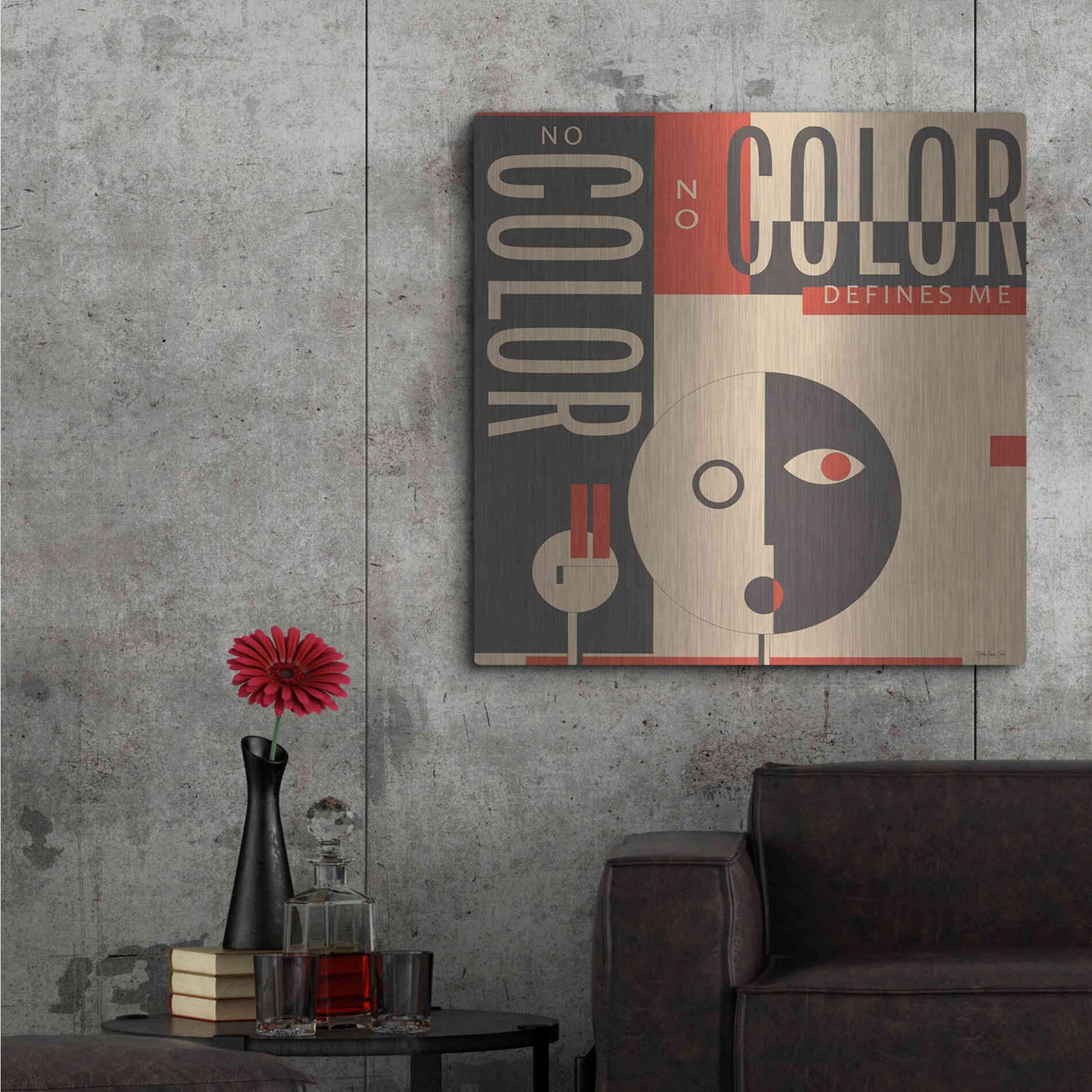 Luxe Metal Art 'Color Defines Me' by Stellar Design Studio, Metal Wall Art,36x36