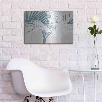 Luxe Metal Art 'Transitioning Palm Pattern' by Stellar Design Studio, Metal Wall Art,24x16