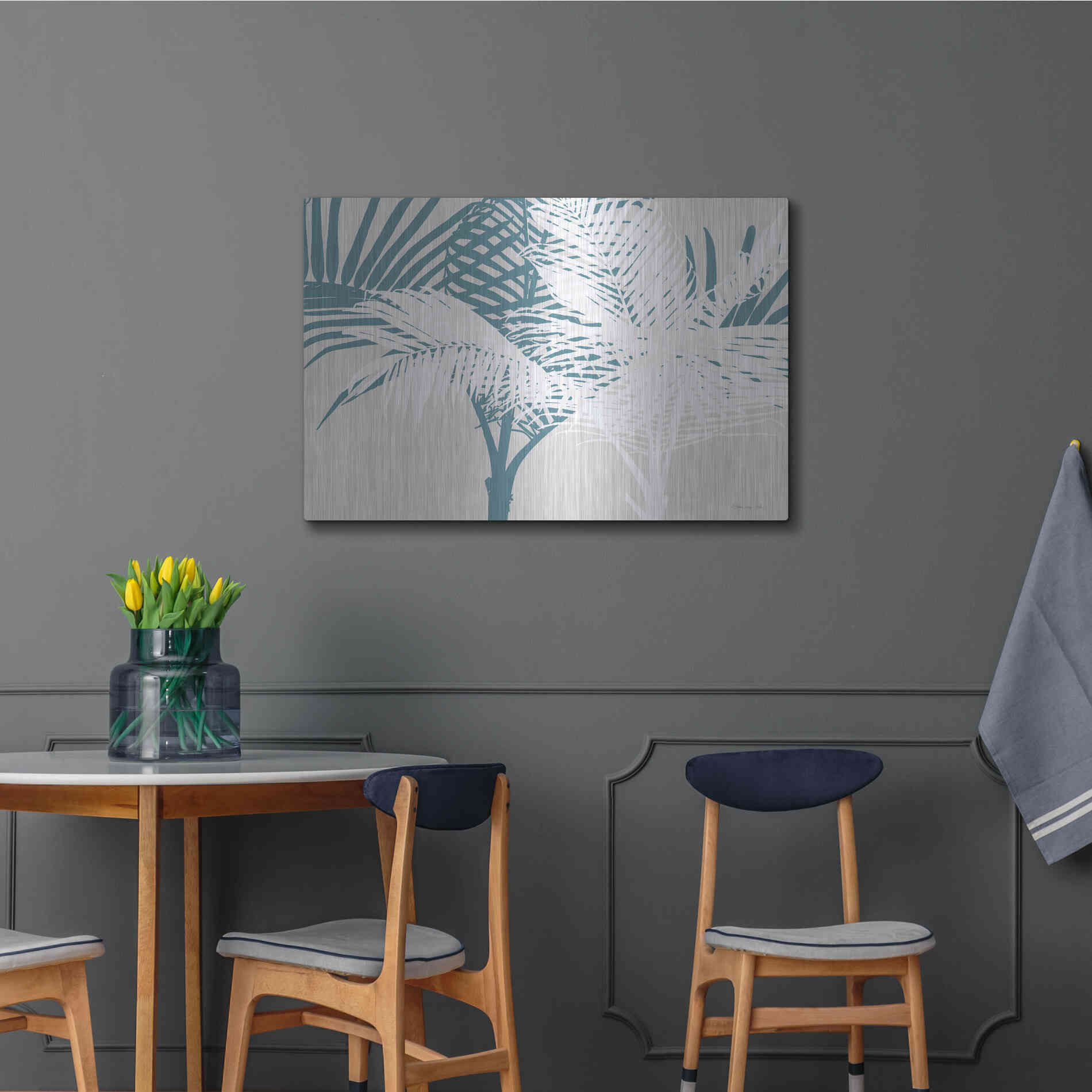 Luxe Metal Art 'Transitioning Palm Pattern' by Stellar Design Studio, Metal Wall Art,36x24