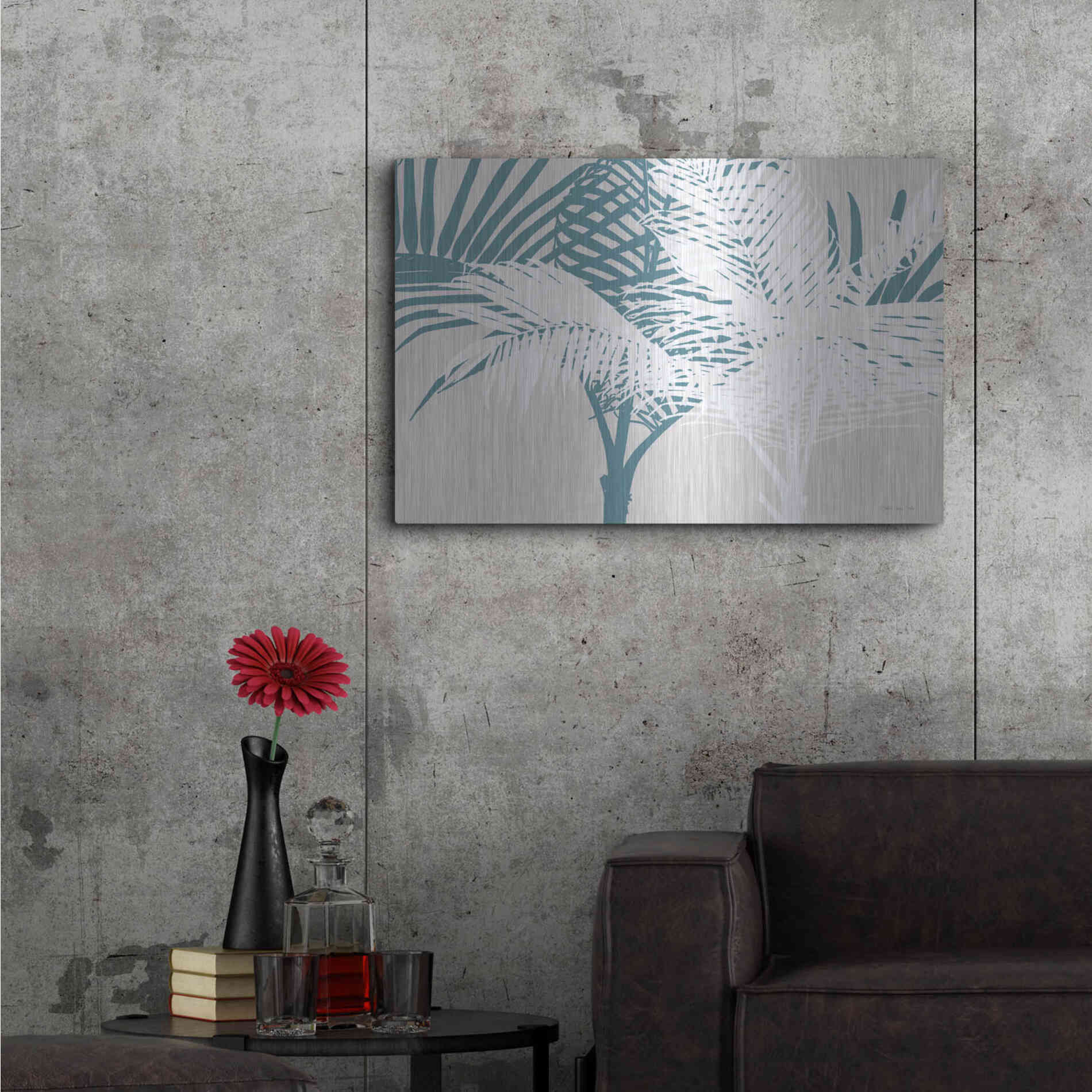 Luxe Metal Art 'Transitioning Palm Pattern' by Stellar Design Studio, Metal Wall Art,36x24