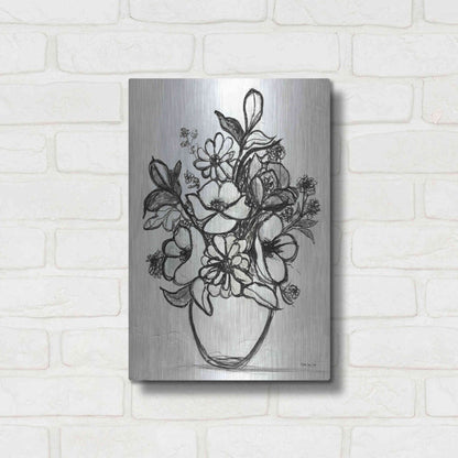 Luxe Metal Art 'Arrangement in Ink' by Stellar Design Studio, Metal Wall Art,12x16