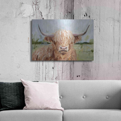 Luxe Metal Art 'Highland Grazer II' by Victoria Borges Metal Wall Art,36x24